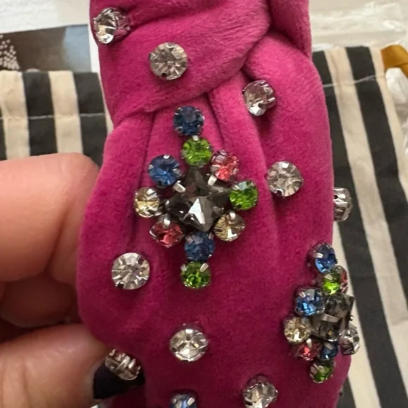 Lele Sadoughi Harlequin Rainbow Knotted Crystal Headband!! - Picture 6 of 7